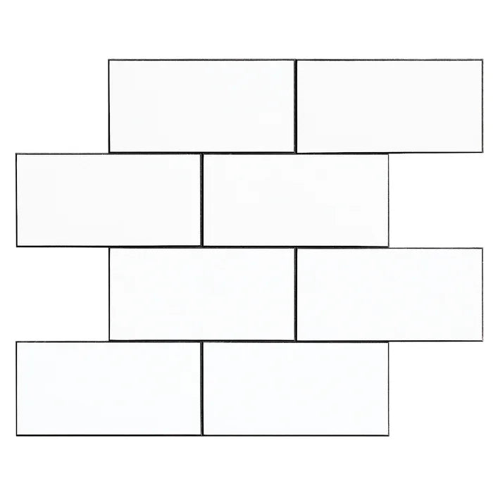 3" X 6" Aluminum Peel & Stick Subway Tile, (15 Tiles)