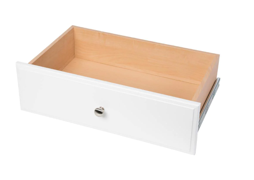 8 in. H x 24 in. W White Wood Drawer KB1061-A5-B1-P1