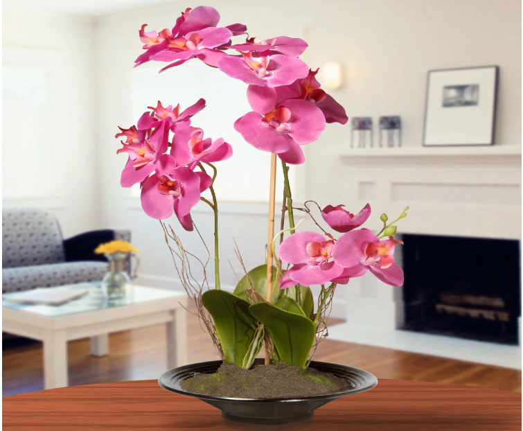 17 in. Artificial Pink Orchid Flowers