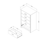 Fusion 5-Drawer Pure Black Chest of Drawers