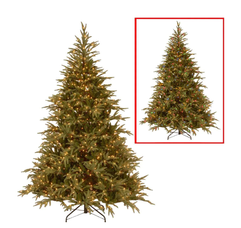 7.5 ft. Frasier Grande Artificial Christmas Tree with Dual Color LED Lights KB1309-A2-B1-P2