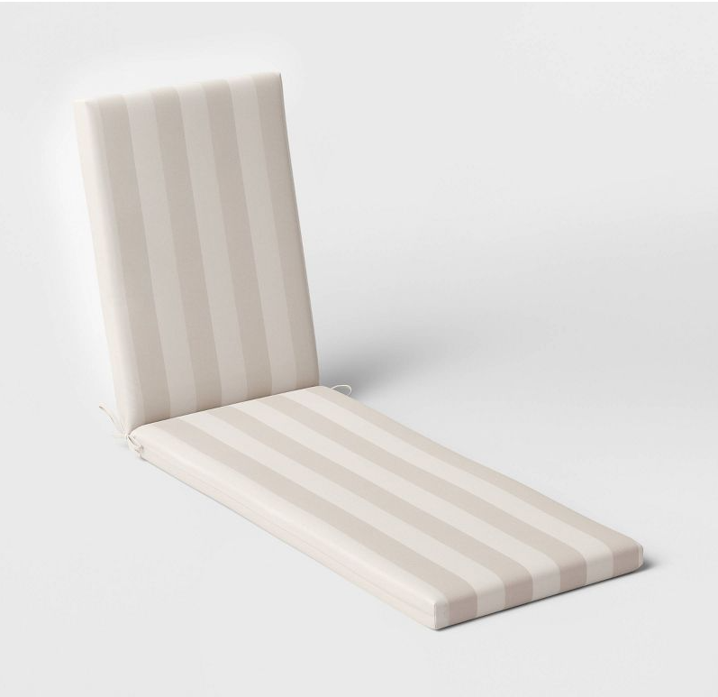 Cabana Stripe Outdoor Chaise Cushion DuraSeason Fabric