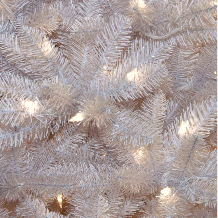 7.5 ft. Dunhill White Fir Artificial Christmas Tree with Clear Lights