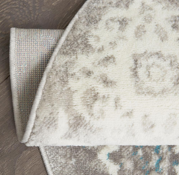 Boho Gray/Blue 7 ft. 10 in. Indoor Round Area Rug KRUG266-P10