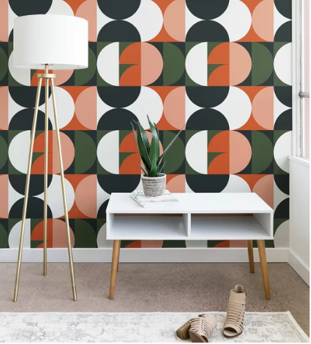 10'L x 24"W Reliford Peel & Stick Geometric Wallpaper - 1 roll
