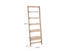 5-Tier Ladder Blonde Wood Storage Shelf