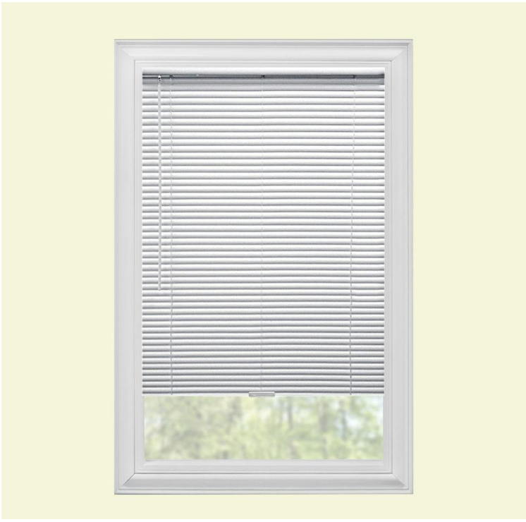 White Cordless Room Darkening 1 in. Vinyl Mini Blind for Window or Door - 57 in. W x 72 in. L 57 x 72 (Set of 5)