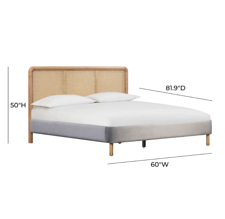Tov Furniture Kavali Grey Queen Bed *AS-IS* CYB850