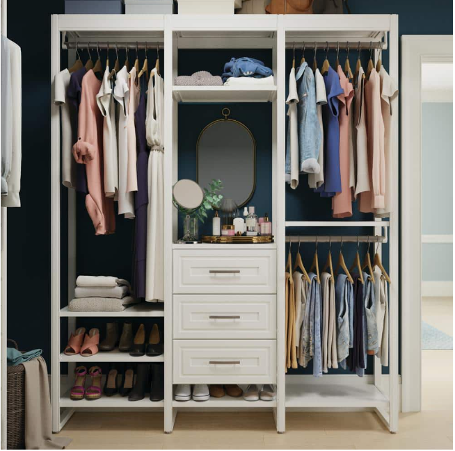 24 in. Customizable Closet Organization System Shelf with 24 in. Rod