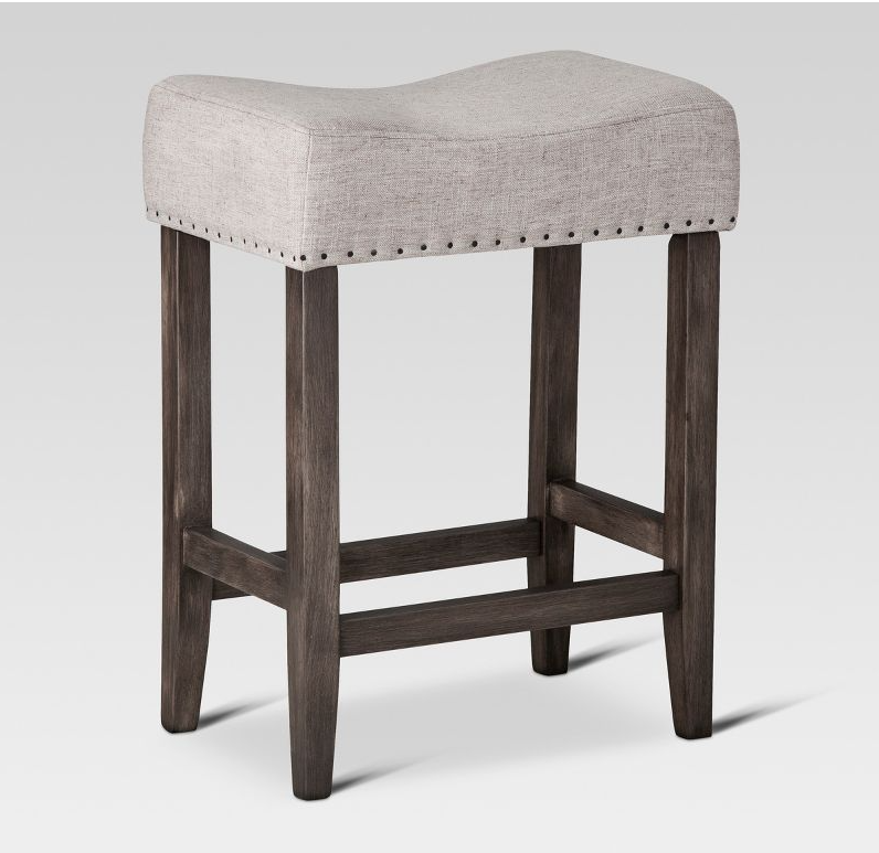 24" Rumford Saddle Counter Height Barstool with Wood Leg - Threshold™