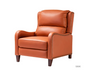 Hyde Brick Nailhead Genuine Cigar Leather Recliner