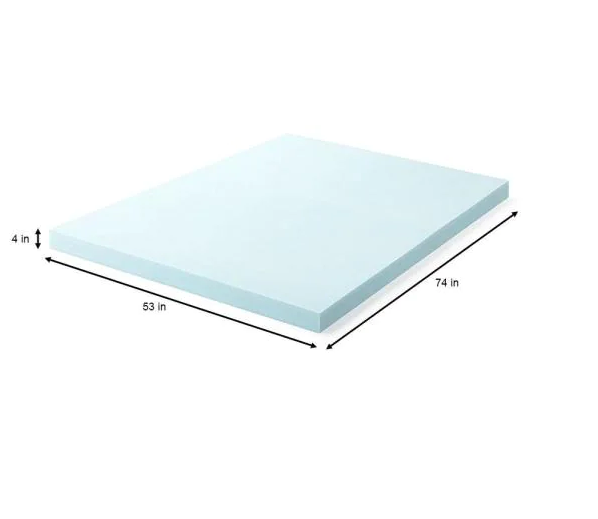 4 Inch Gel and Aloe Infused Memory Foam Topper - Full