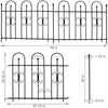 3 ft. H x 8 ft. W Rubenstein Garden Landscape Metal Fence Panel (Set of 2)