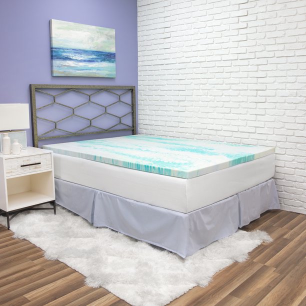 2" Gel Swirl Memory Foam Mattress Topper Full