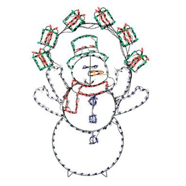 60 In Pro-Line LED Animation Juggling Snowman Christmas Yard Decoration