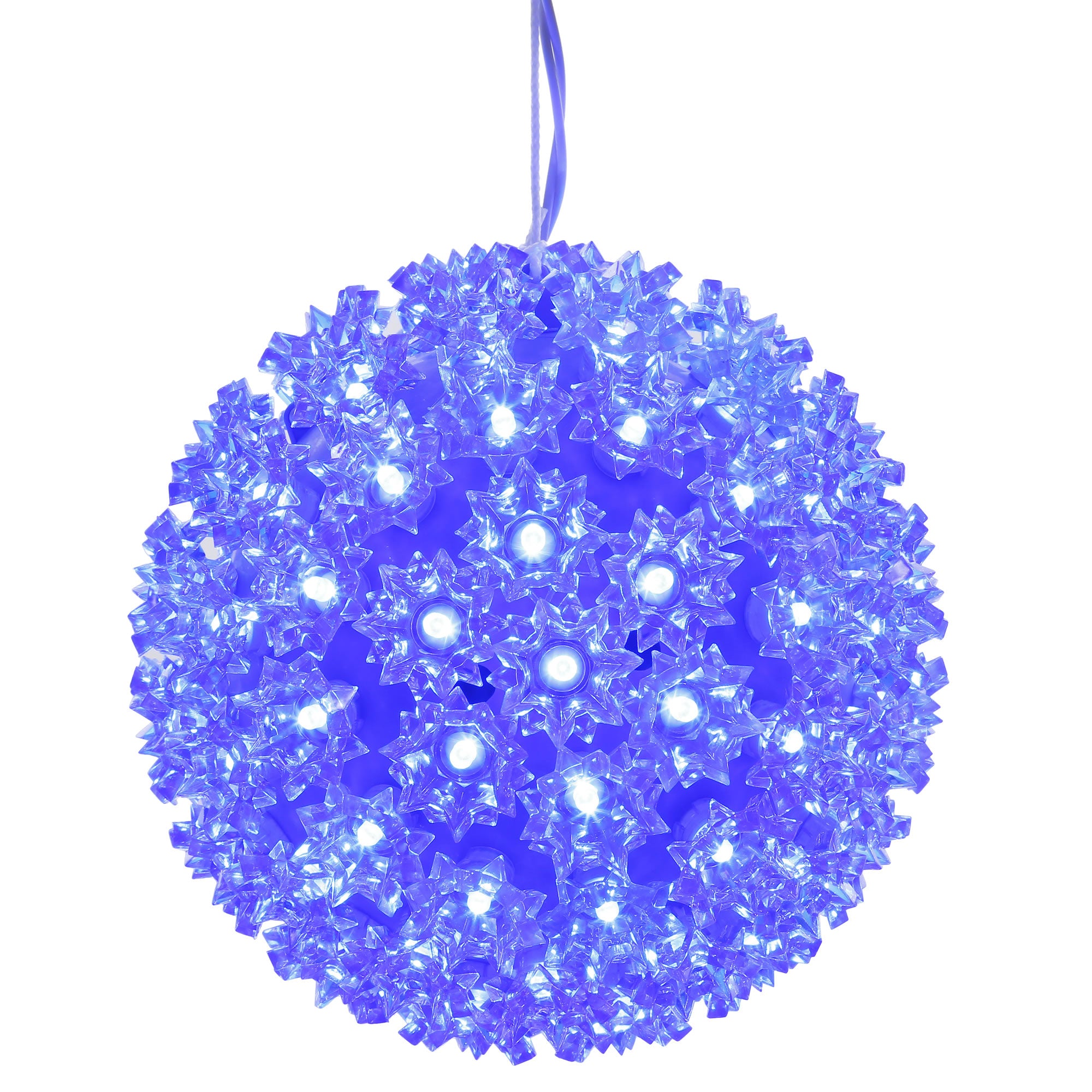 6" Starlight Sphere Christmas Ornament with Blue Wide Angle LED Lights