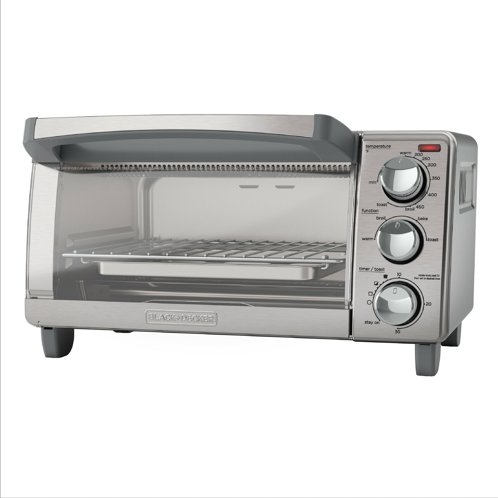 4-Slice Stainless Steel Toaster Oven with Natural Convectio TTR572