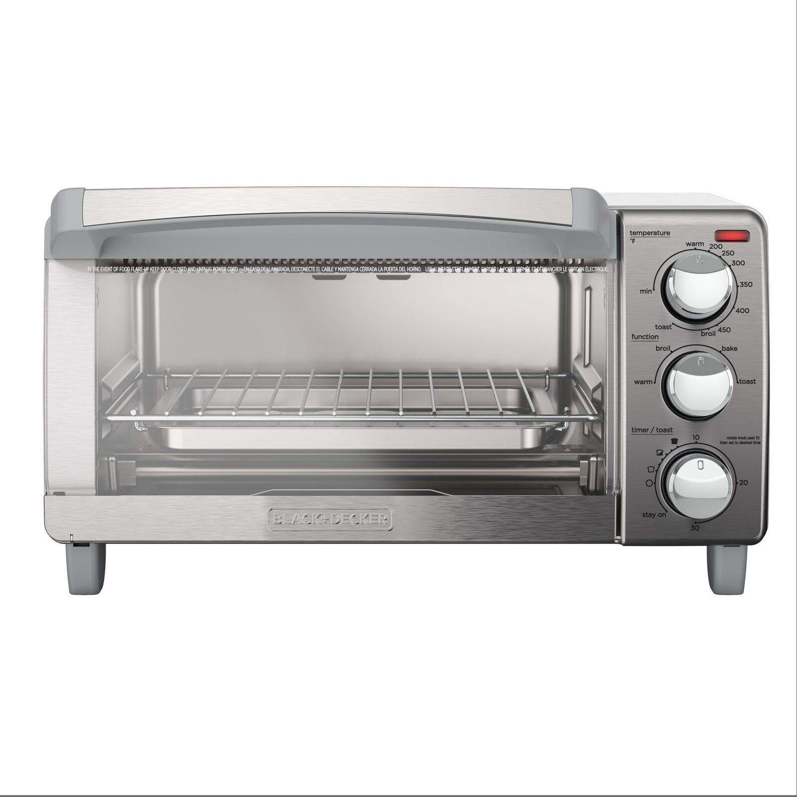 4-Slice Stainless Steel Toaster Oven with Natural Convectio TTR572
