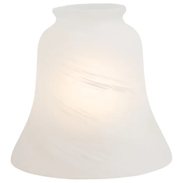 4.5'' H Glass Bell Ceiling Fan Fitter Shade ( Screw On ) in White, set of 4