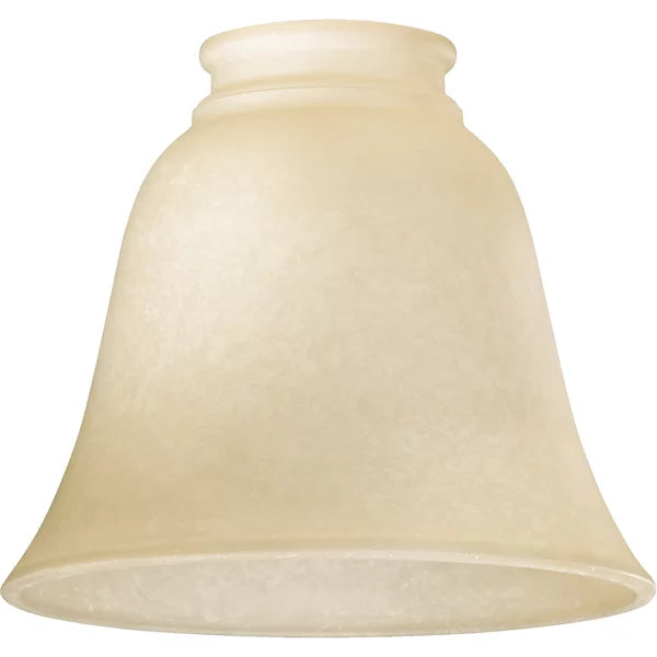 4.75'' H Glass Bell Lamp Shade ( Screw On ) in Beige (SET OF 2)