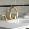 Avail Vibrant Brushed Moderne Brass 2-handle Widespread WaterSense Mid-arc Bathroom Sink Faucet with Drain