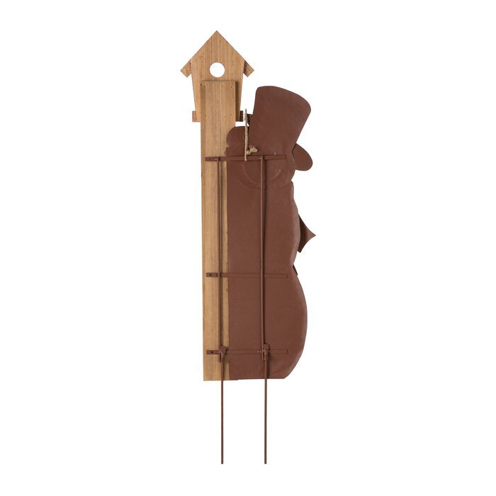 40"H Christmas Snowman Snow Gauge Yard Stake or Wall Decor