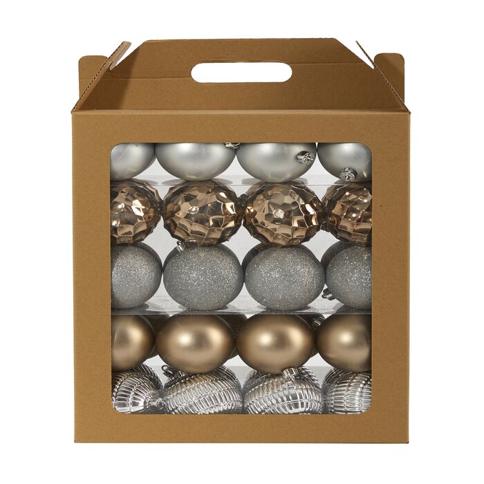 Silver 40 Piece Christmas Tree Ornament Set Ball