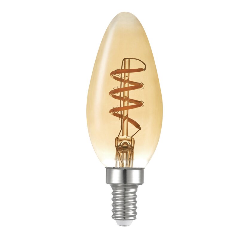 40 Watt Equivalent, B10 LED, Dimmable Light Bulb, Warm White (2000K) E12/Candelabra Base (Part number: 31355) B27-HS137