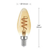 40 Watt Equivalent, B10 LED, Dimmable Light Bulb, Warm White (2000K) E12/Candelabra Base (Part number: 31355) B27-HS137