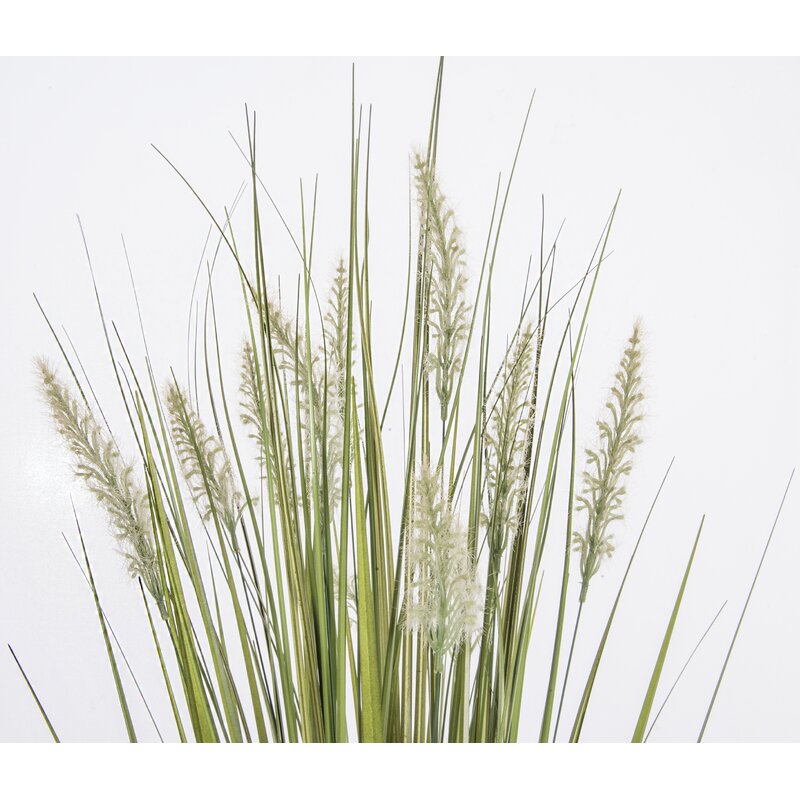 40" Artificial Onion Grass in Decorative Vase