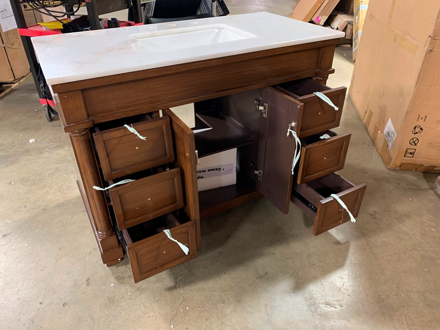 42" Single Bathroom  Vanity Set In Walnut