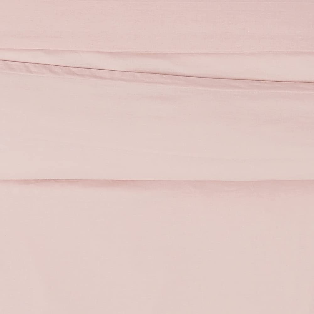 3 Piece Queen Duvet and Sham Set Quick Drying, Breathable Cotton Linen Blend Blush