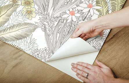 27Ft x 27In Flowering Desert Wallpaper Grey, (Set of 2)