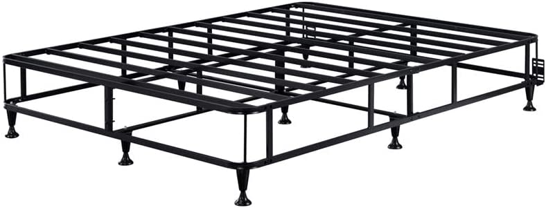 ZINUS Keenan Metal Mattress Foundation / Standing Box Spring / Headboard Brackets Included / Easy Assembly, Queen