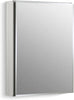 CLC Flat, Single Medicine Cabinet with Mirrored Door, 20” Width x 26” Height, Aluminum, Frameless with Beveled Edges, One Size, Silver