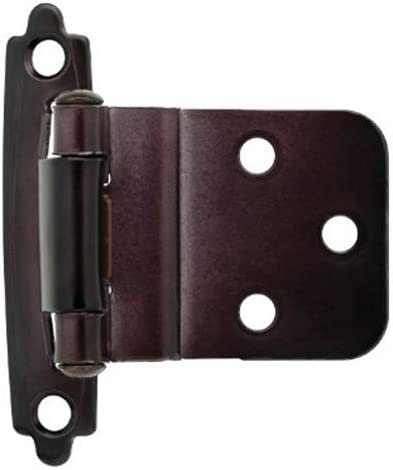 3/8 in. (10mm) Self-Closing Inset Hinge, Oil Rubbed Bronze, (Set of 4)