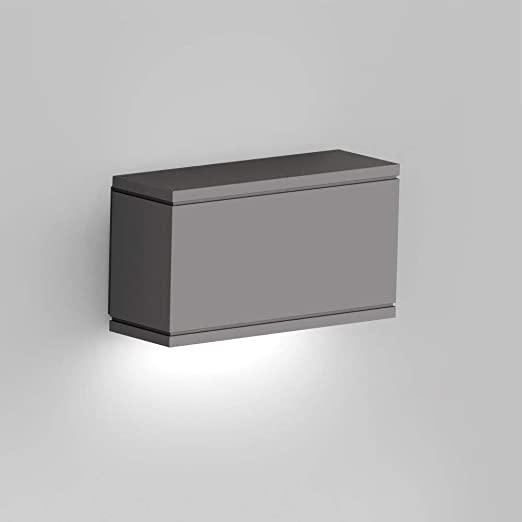 WAC Lighting WS-W2509-GH Rubix LED Outdoor Rectangular Wall Light Fixture, One Size, White/Graphite AH182