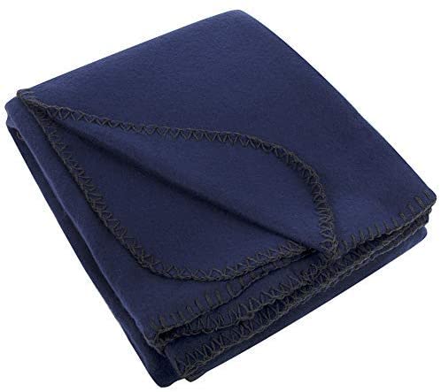 50x60 Throw Blankets, Fleece Throw Blanket for Livingroom, Couch, Chair, Bed (Navy Blue)