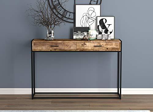 Safdie & Co. Console  Table, Brown Reclaimed Wood PC217