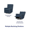 Baby Relax Mikayla Swivel Glider Chair, Nursery Room, Dark Blue Recliner