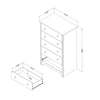South Shore Vito 5-Drawer Chest Dresser Bedroom Pure Black *AS-IS*