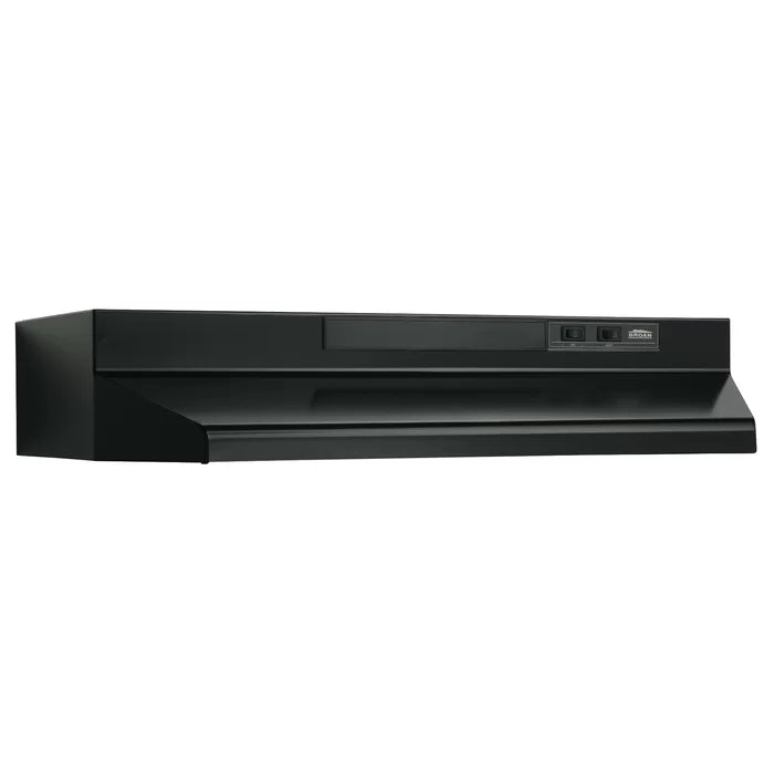 Black 43000 Series 220 CFM Convertible Under Cabinet Range Hood