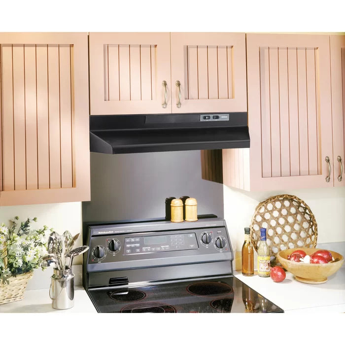 Black 43000 Series 220 CFM Convertible Under Cabinet Range Hood
