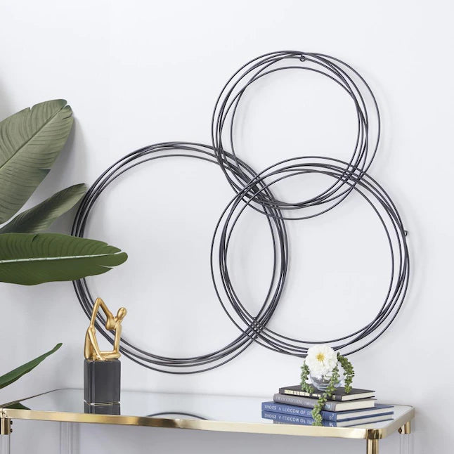 3-in W x 41.5-in H Metal Geometric Abstract Wall Sculpture