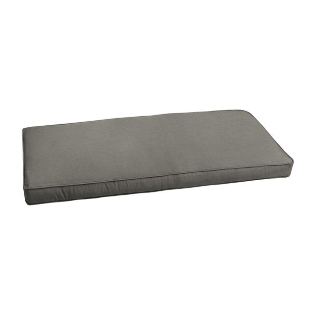 3' Charcoal Gray Sunbrella Indoor and Outdoor Bench Cushion