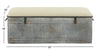 Metal Fabric Storage Bench, 50
