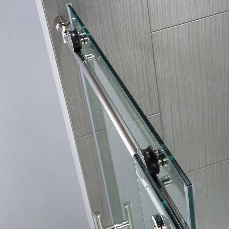 44" W x 76" H Single Sliding Frameless Shower Door TTR224