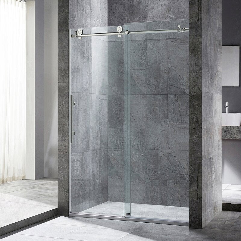44" W x 76" H Single Sliding Frameless Shower Door TTR224