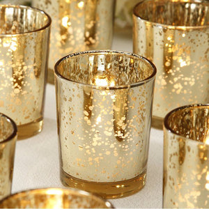 Mercury Glass Votive Candle Holders - 24pc - #8842T