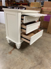 White Brodhead 3 - Drawer Nightstand